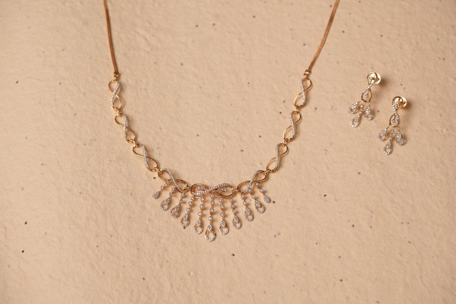 Diamond Necklace Set — front view