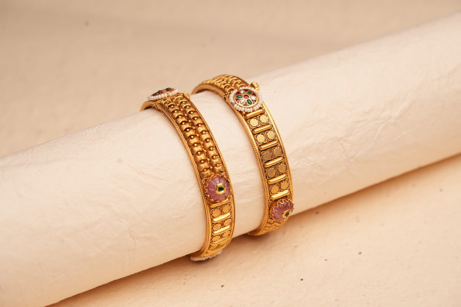 Gold Bangle — front view