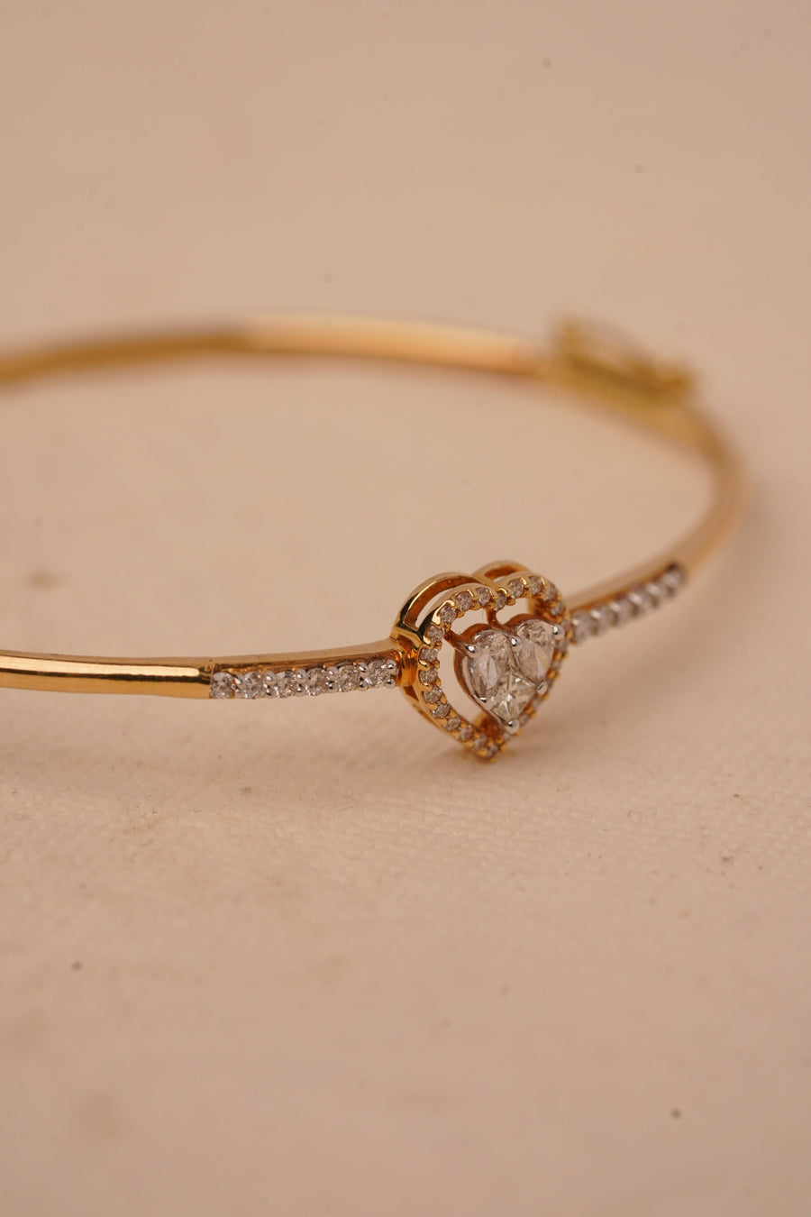 Diamond Heart Bracelet — front view